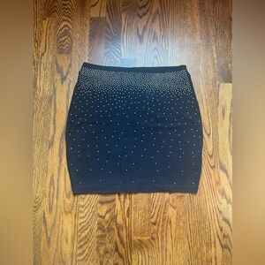 H&M studded stretchy mini skirt